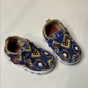 Twisted X Kids Moccasins - Blue and Brown